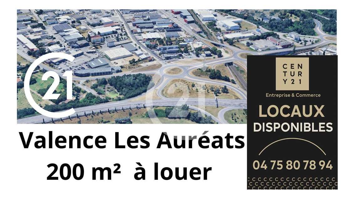 Loue local activité 200m² Valence Sud Les Auréats