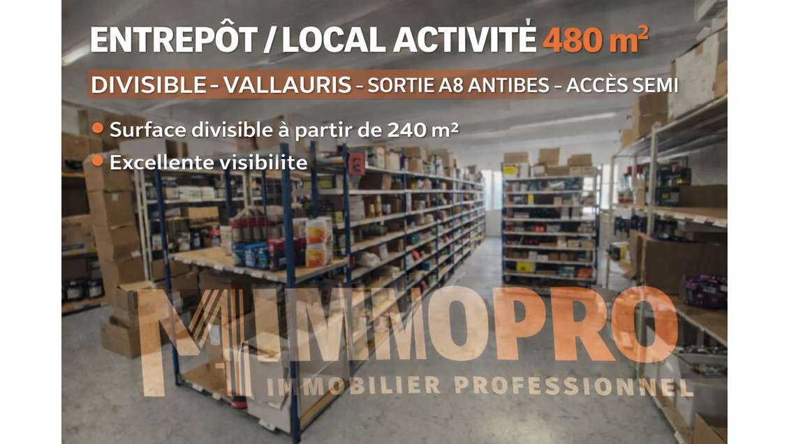 Location local d'activité bureaux 480m² Vallauris