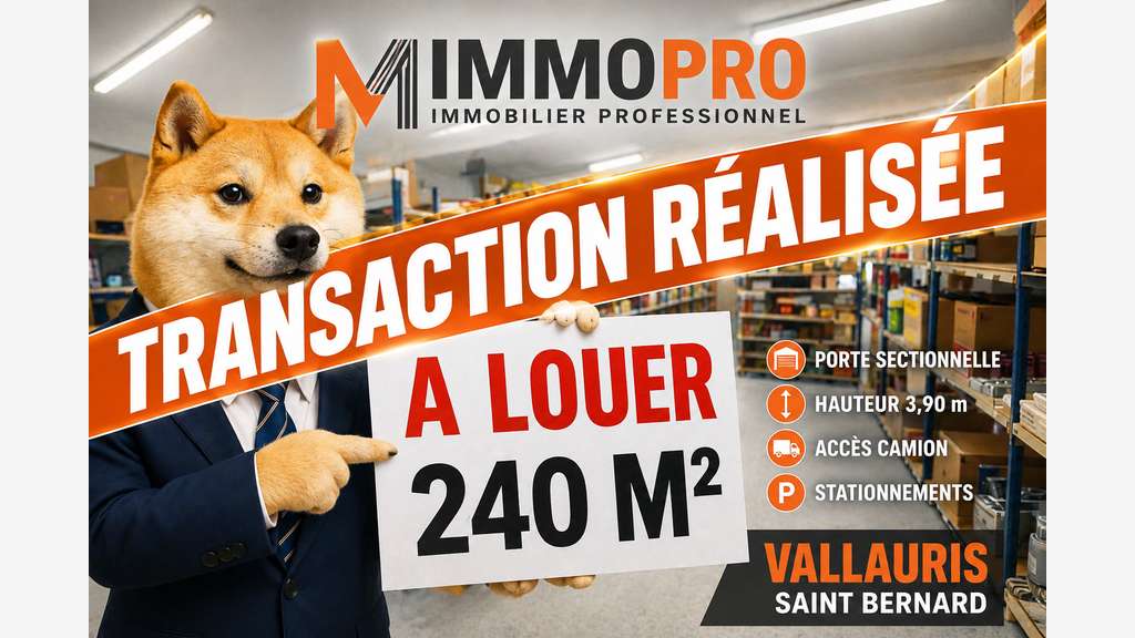 A louer local d'activité 240m² + parking Vallauris