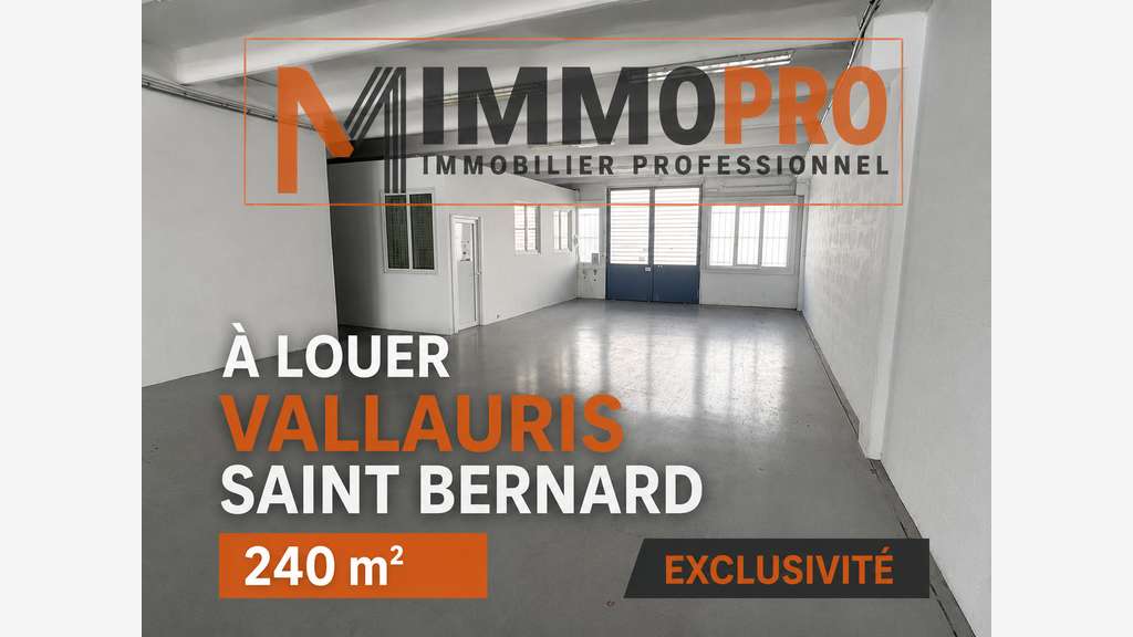 A louer local d'activité 240m² à Vallauris