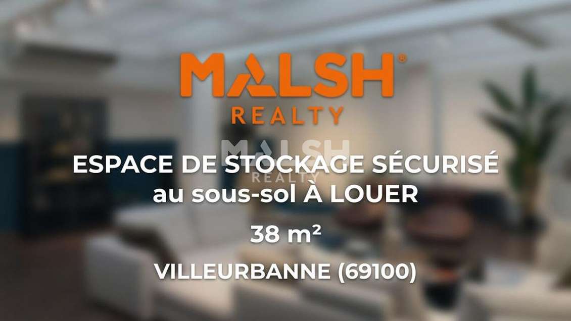 Espace stockage au sous-sol à louer à Villeurbanne