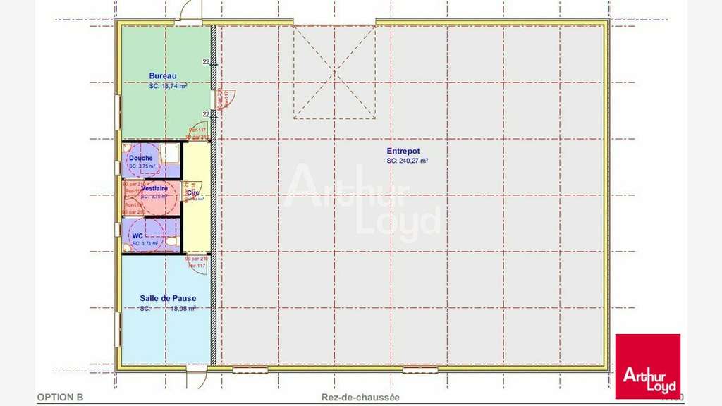 Local d'activité neuf 300m² à louer à Vineuil 