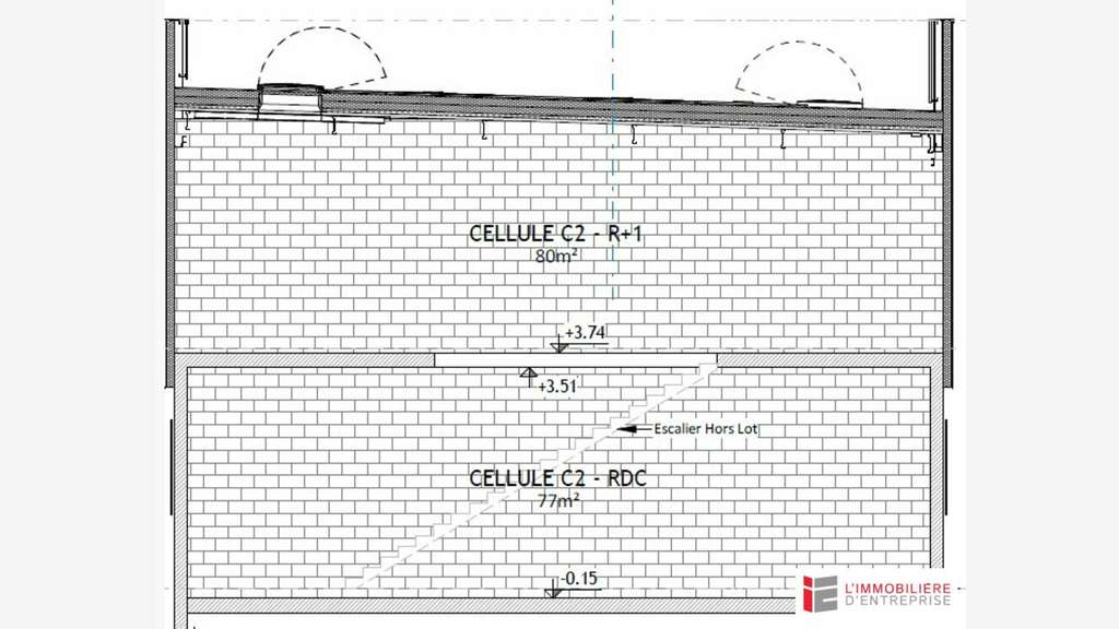 Bureaux 157m² sur 2 niveaux à louer à à Vitré