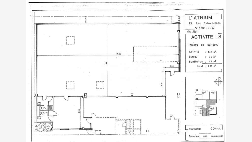 A louer local d'activités 490m² en zi à Vitrolles