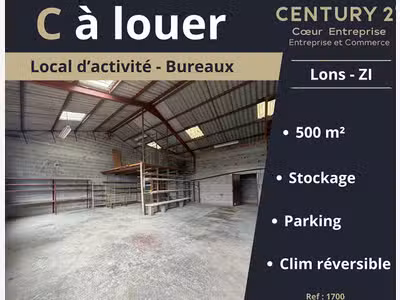 A louer local d'activité 500m² à Lons Le Saunier