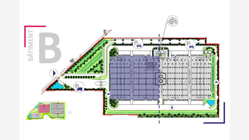 À louer 8 cellules de 12 000m² à Mer 