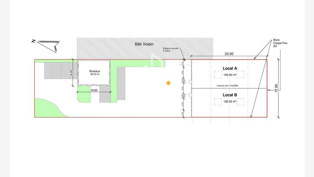 A louer local neuf 195m² Ancenis ZAC l'Aubinière