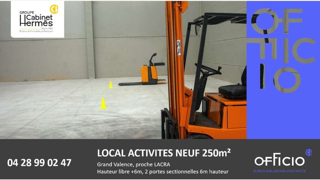A louer local d'activité neuf 246m² à Valence
