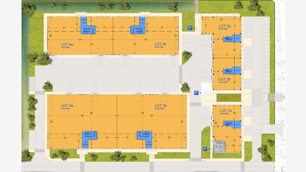 À louer locaux 2722m² parc les Chanteraines