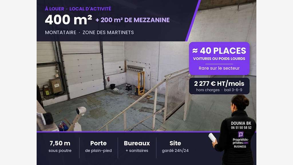 Local d'activité 400m² + mezzanine à Montataire
