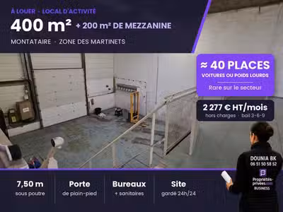 Local d'activité 400m² + mezzanine à Montataire