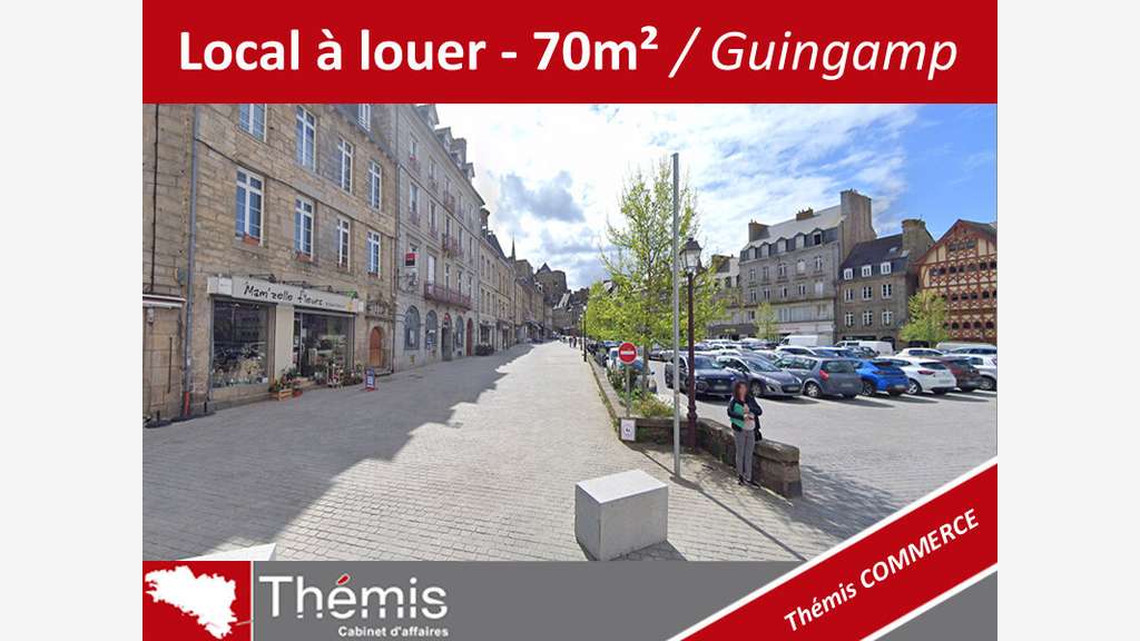 A louer local commercial 70m² à Guingamp centre