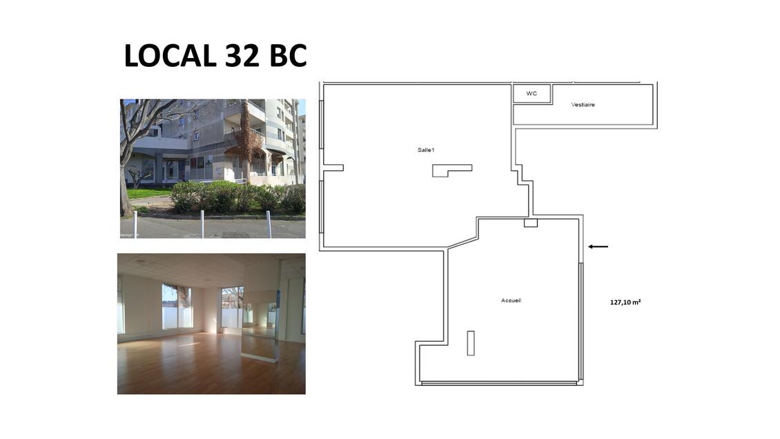 Location local commercial 127m² à Antibes les Pins