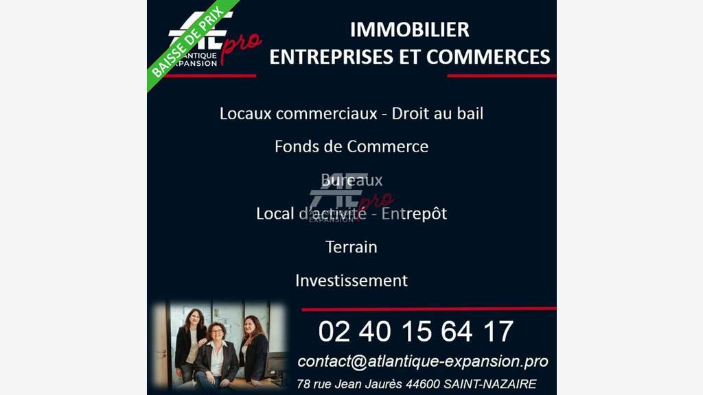 A louer local 85m² en zone piétonne Saint-Nazaire