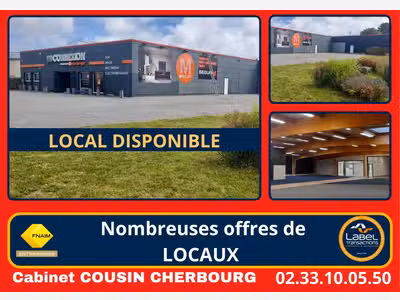 A louer local commercial de 950m² Portbail centre