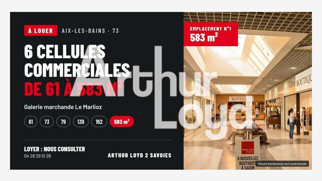 Cellule commerciale majeure 583m² à Aix-les-Bains