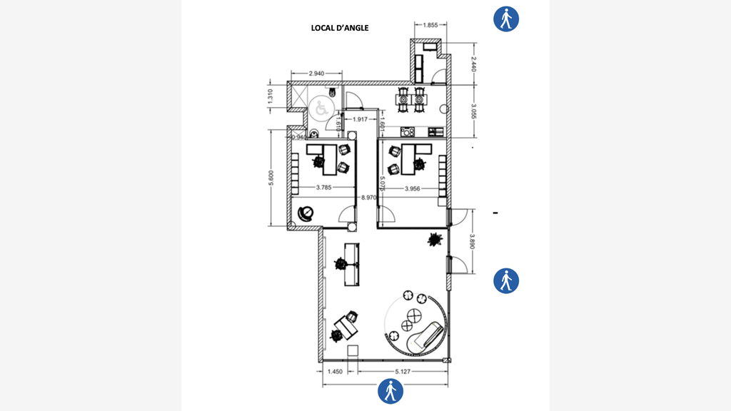 A louer local 127m² proche mer à Antibes les Pins