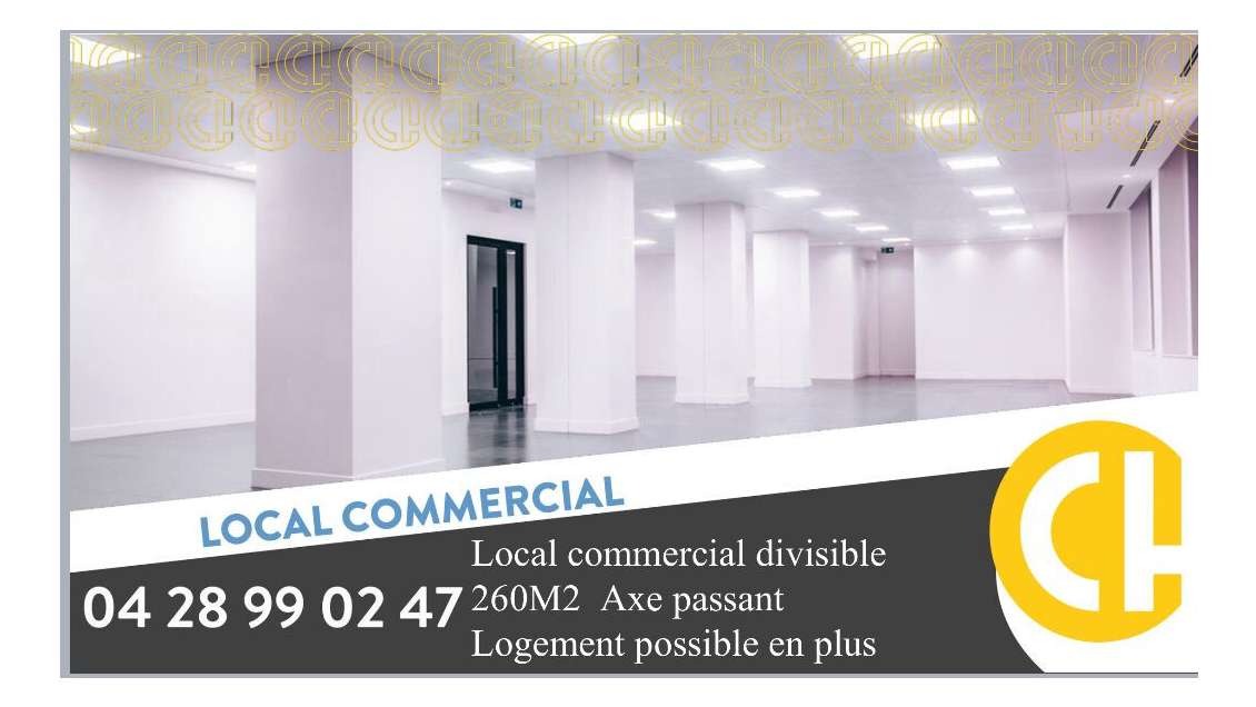 A louer local 299m² sur axe très passant à Valence