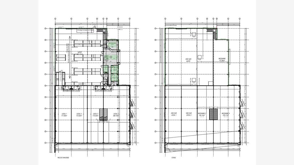 A louer local refait à neuf 1231m² à Baie-Mahault