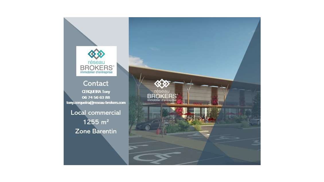 A louer local commercial premium 1255m² à Barentin