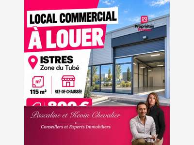Local commercial 115m² à louer Istres zone du Tubé