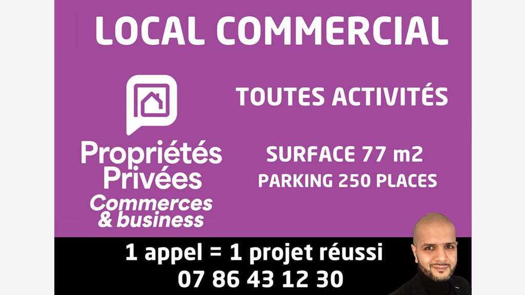 Location local commercial de 77m² à Abbeville