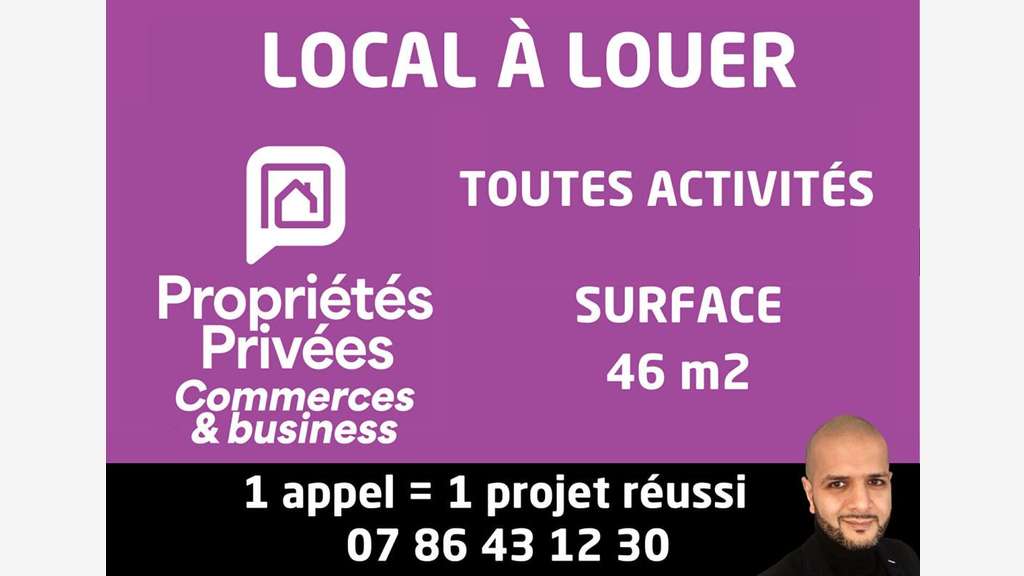 Location local commercial 46m² à Abbeville centre