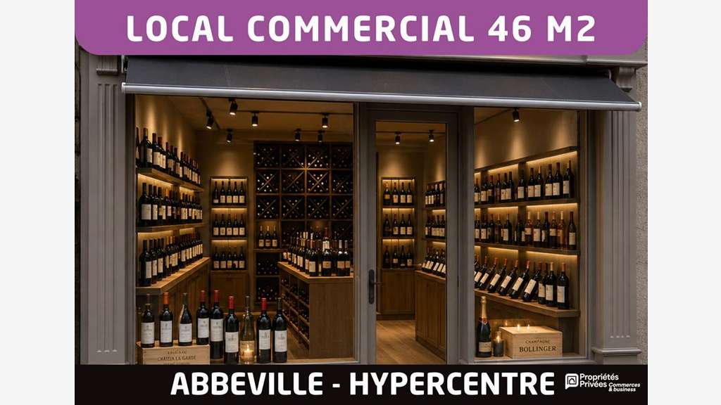 Location local commercial 46m² à Abbeville centre