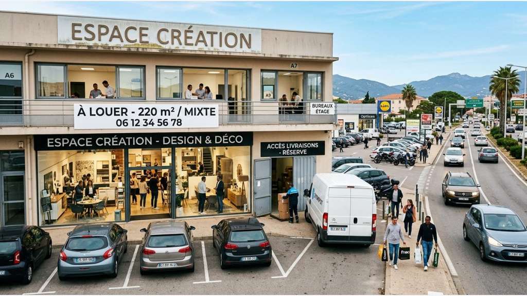 A louer locaux commerciaux 220m² Ajaccio St Joseph