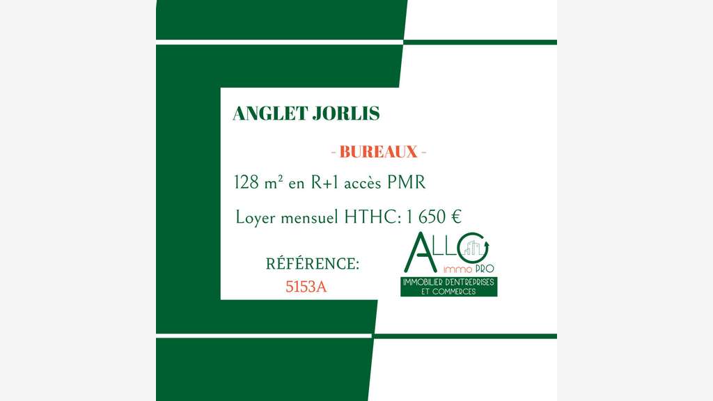 Bureaux accès PMR 128m² R+1 à Anglet