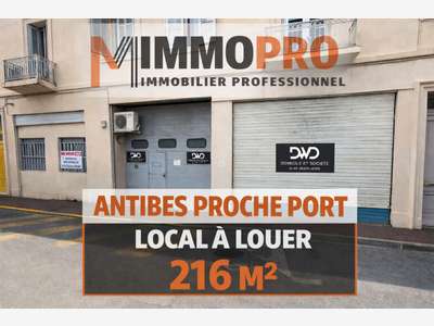 A louer local d'activité 216m² proche port Antibes