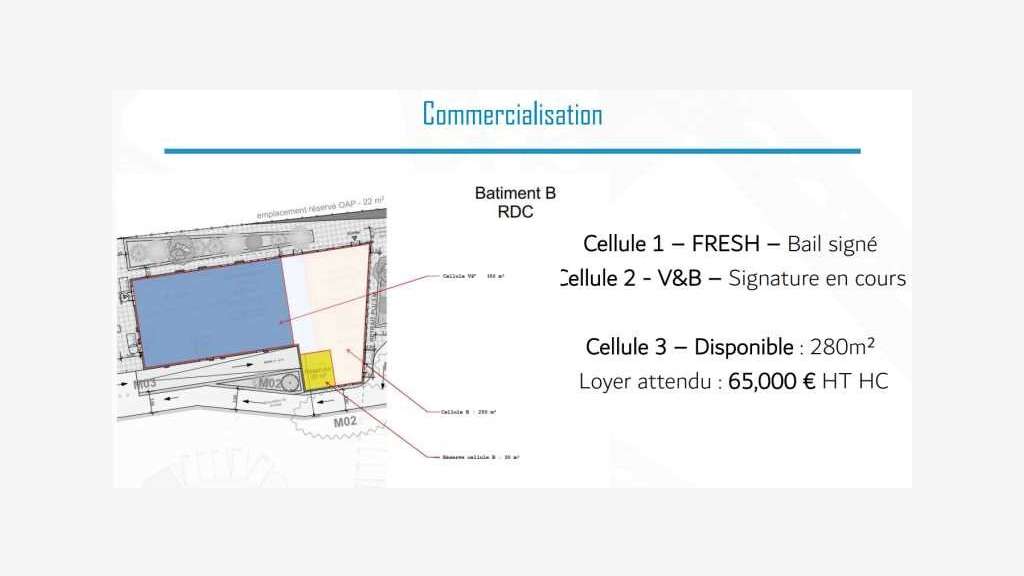 A louer Local commercial 280m² Avon