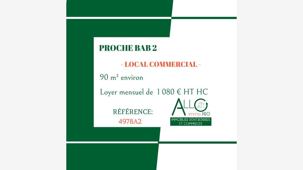 A louer locaux 90m² empl stratégique proche BAB2