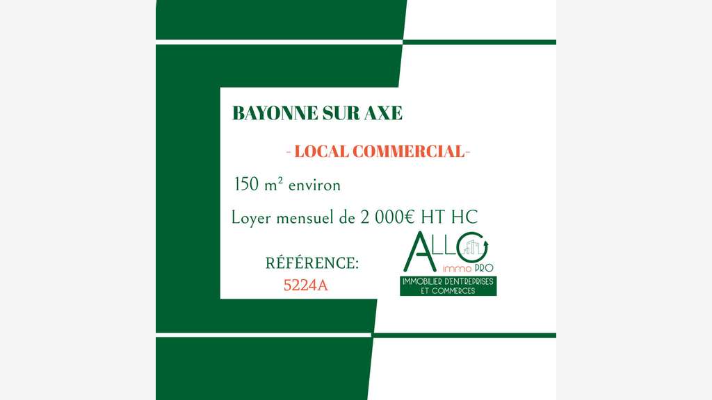 A louer local rénové 150m² axe hyper passant BAB 