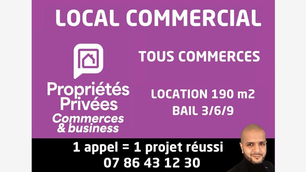 A louer local 190m² centre ville Berck proche mer