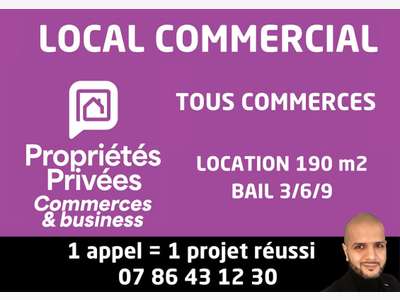 A louer local 190m² centre ville Berck proche mer