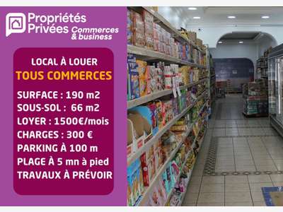 A louer local 190m² centre ville Berck proche mer