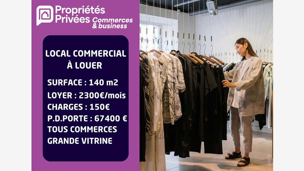 Local commercial 140 m2 - hypercentre Berck plage