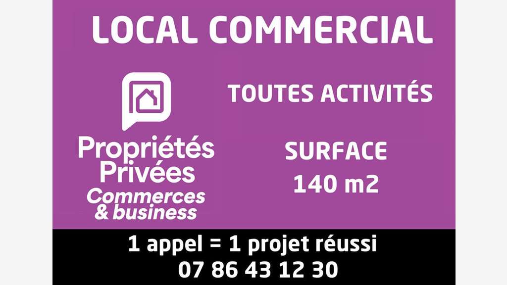 Local commercial 140 m2 - hypercentre Berck plage