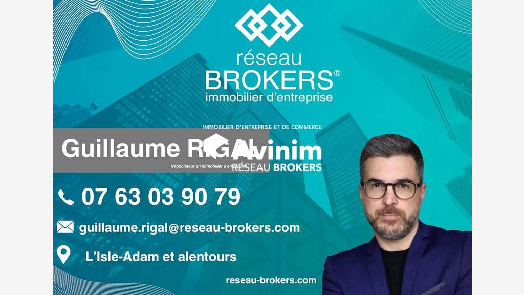 A louer local commercial 177m² ZAC Bernes-Sur-Oise