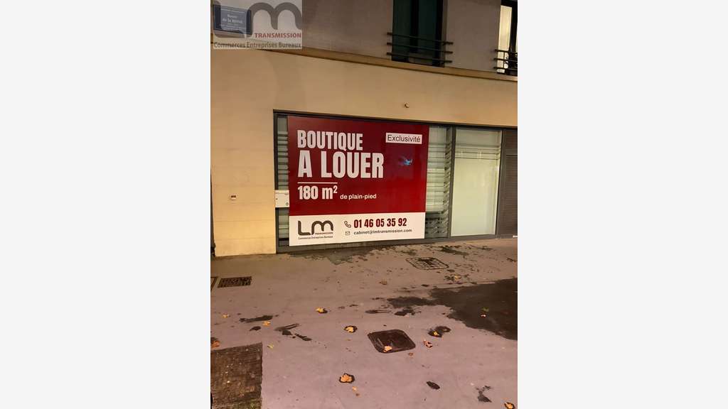 A louer Boutique angle 180m² Boulogne-Billancourt