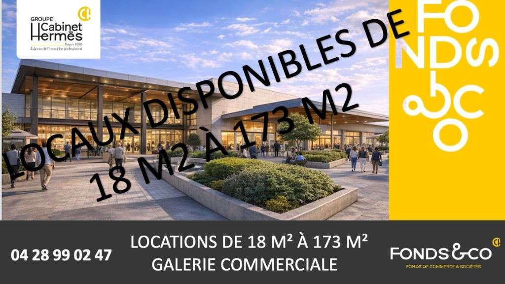 A louer locaux de 18 à 173m² à Bourg de Péage