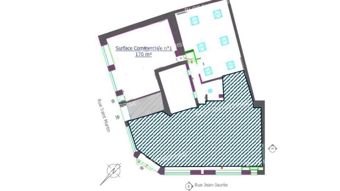 A louer local commercial 170m² Brest Saint-Martin