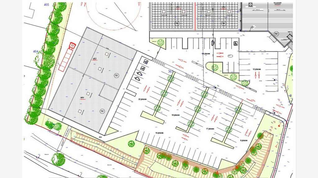 A louer deux cellules commerciales 800m² à Briec
