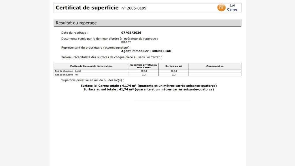 A louer local professionnel de 40m² à Brindas