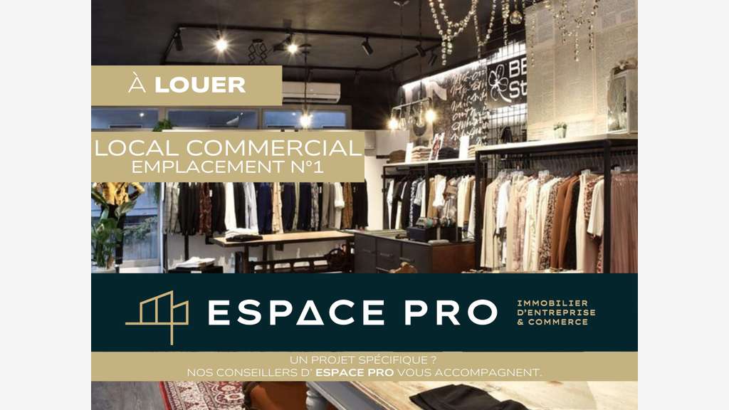 A louer local commercial 80m² empl N°1 Caen centre