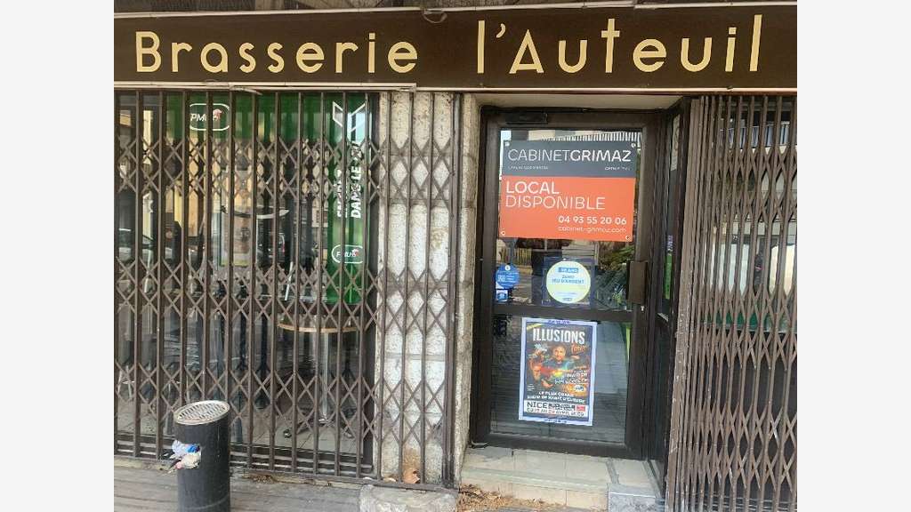Loue bar 150m² avec pas de porte Cagnes sur Mer