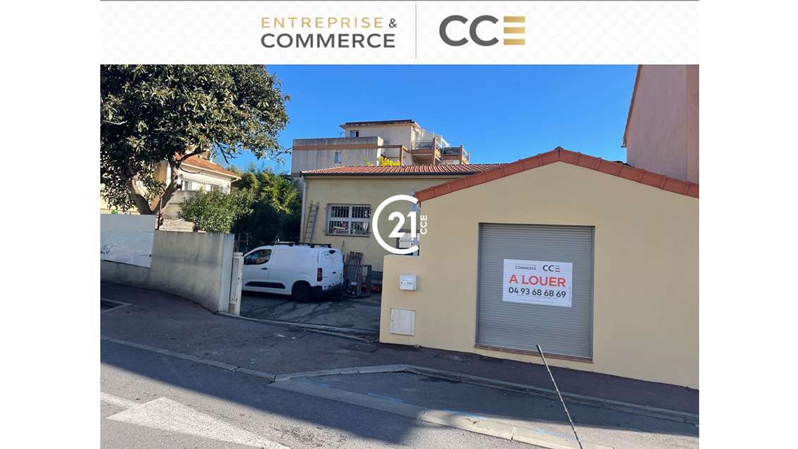 A louer local commercial 100m² Cannes La Bocca