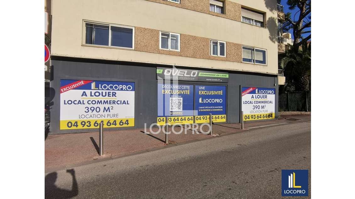 A louer local commercial de 390m² centre Cannes