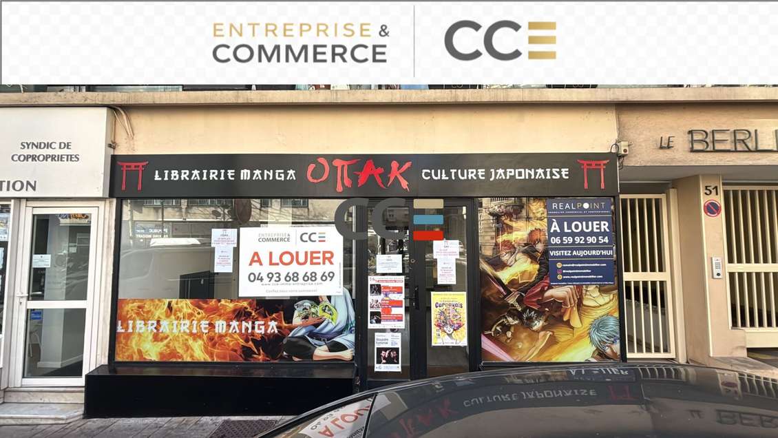 Location local commercial 38m² Cannes Carnot